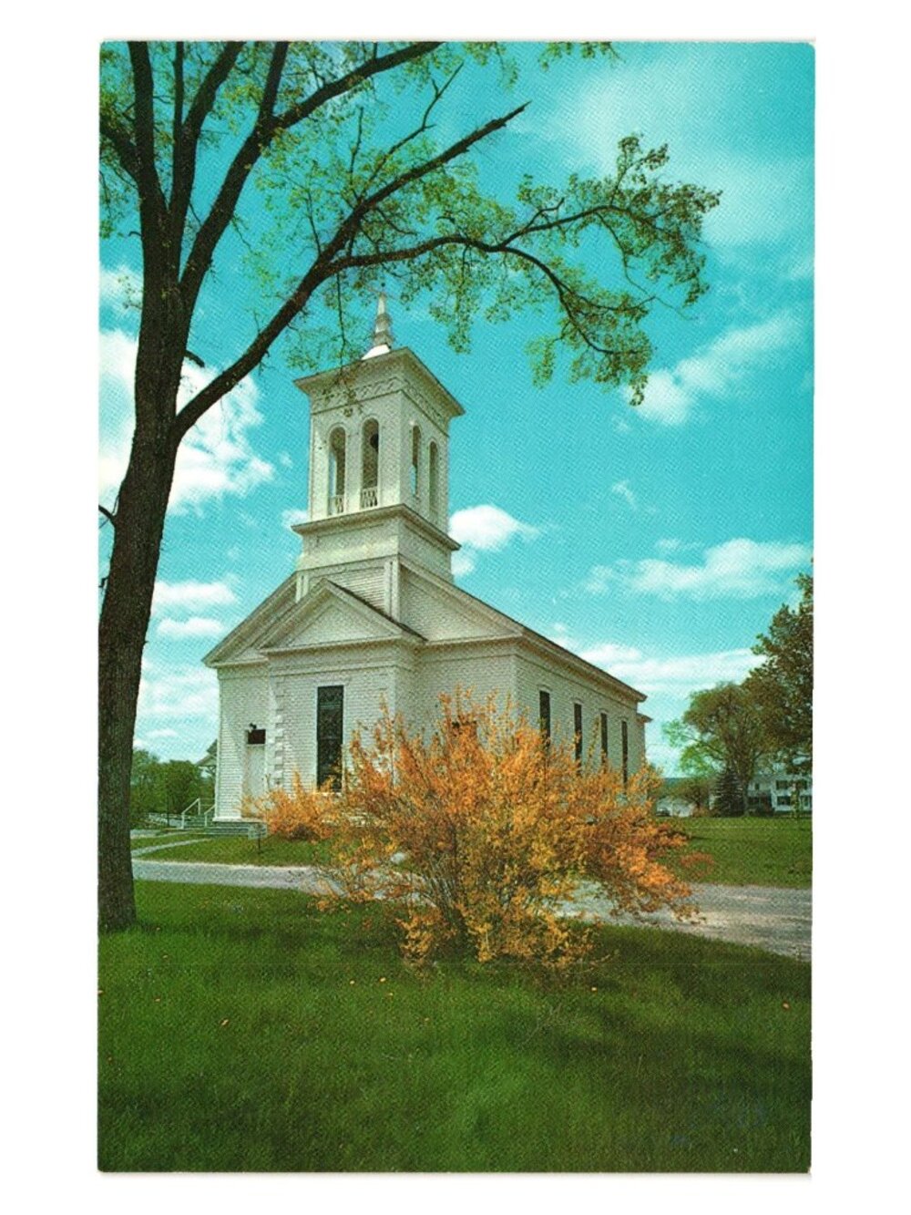 Epsom New Hampshire Scenic Church Postcard Concord Portsmouth Highway Carleton